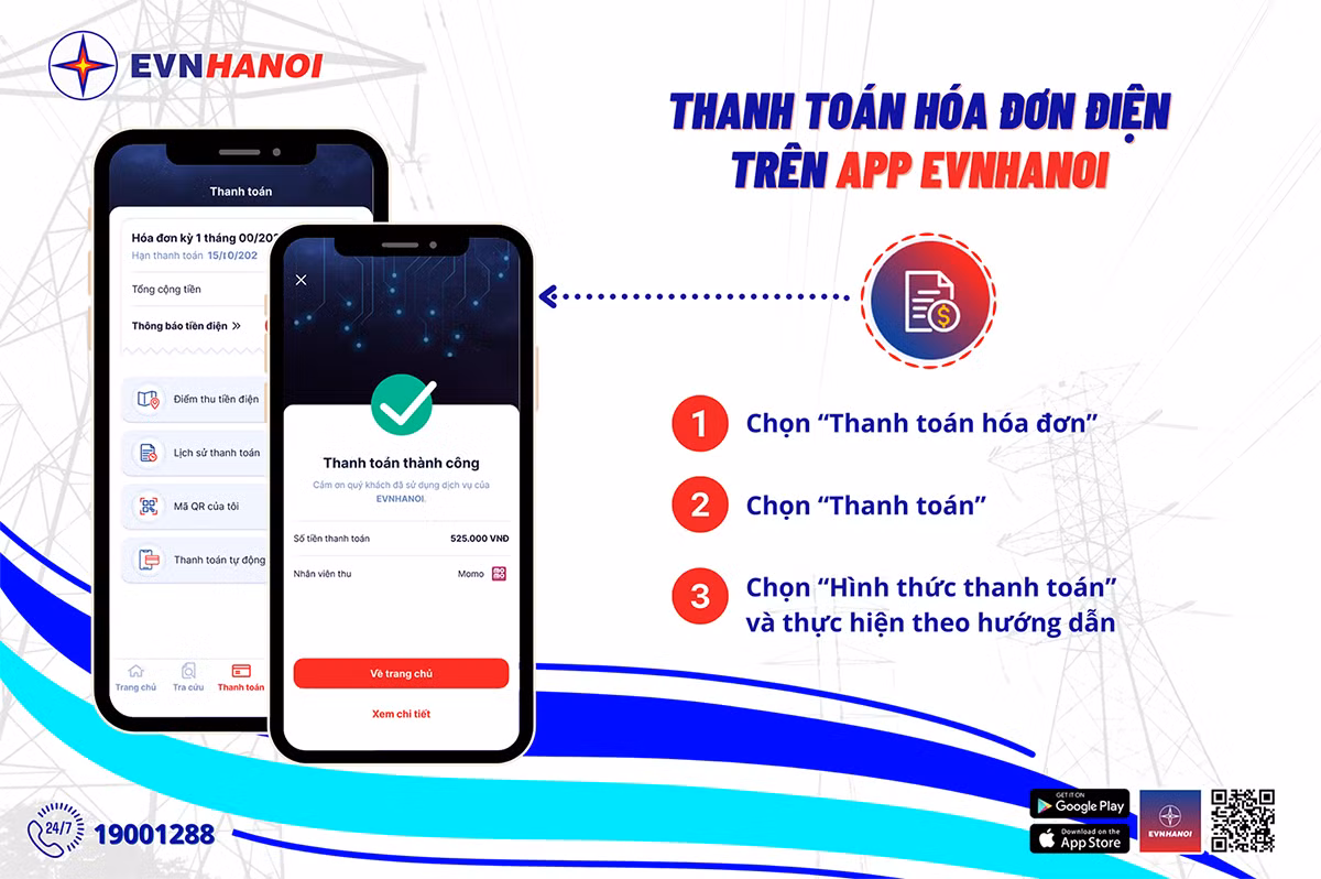 100% khách hàng ở Hà Nội thanh toán tiền điện không dùng tiền mặt -2