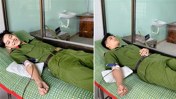 Hai chiến sĩ Công an hiến máu cứu bệnh nhân nguy kịch