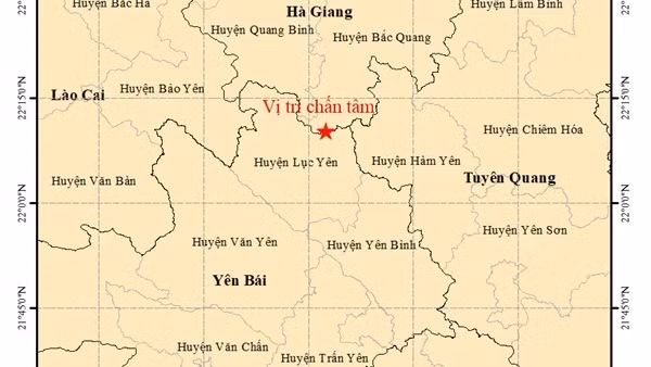 Xảy ra 3 trận động đất tại tỉnh Kon Tum và Yên Bái