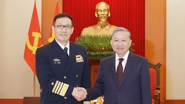 Tổng Bí thư Tô Lâm tiếp Bộ trưởng Quốc phòng Trung Quốc Đổng Quân