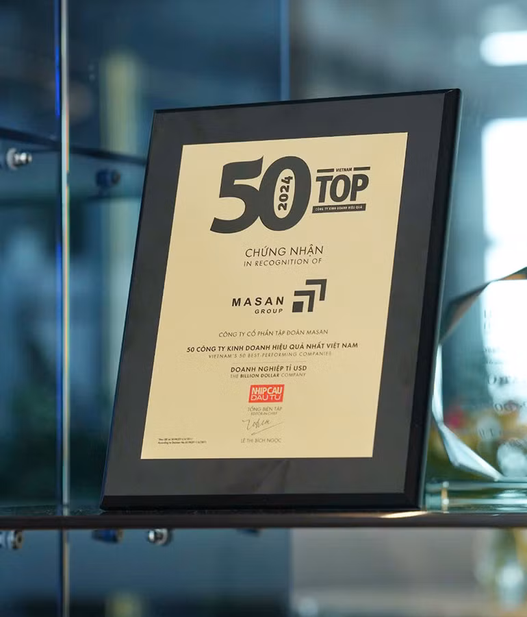 Masan Group 11 năm liên tiếp vào Top 50 Công ty kinh doanh hiệu quả nhất Việt Nam -0