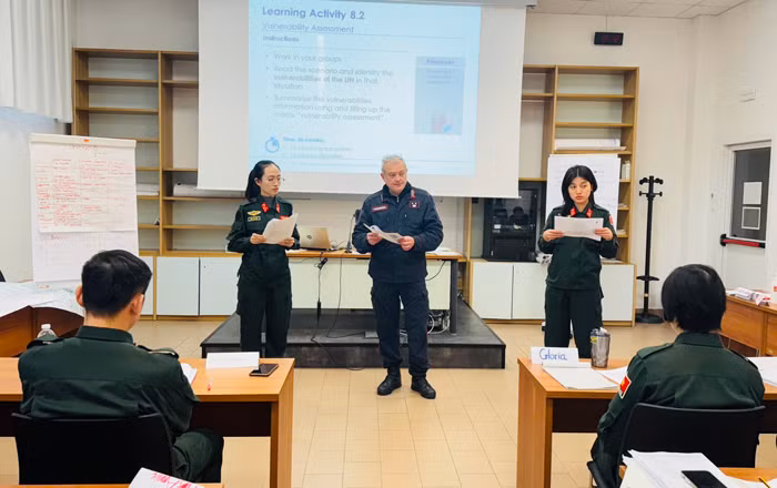 26 sỹ quan cảnh sát của Bộ Công an dự hội thảo Gìn giữ hoà bình tại Italia -0