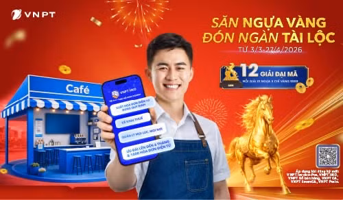 Hộ kinh doanh đăng ký dịch vụ số VNPT sẽ nhiều cơ hội trúng Ngựa Vàng 9999 - 0