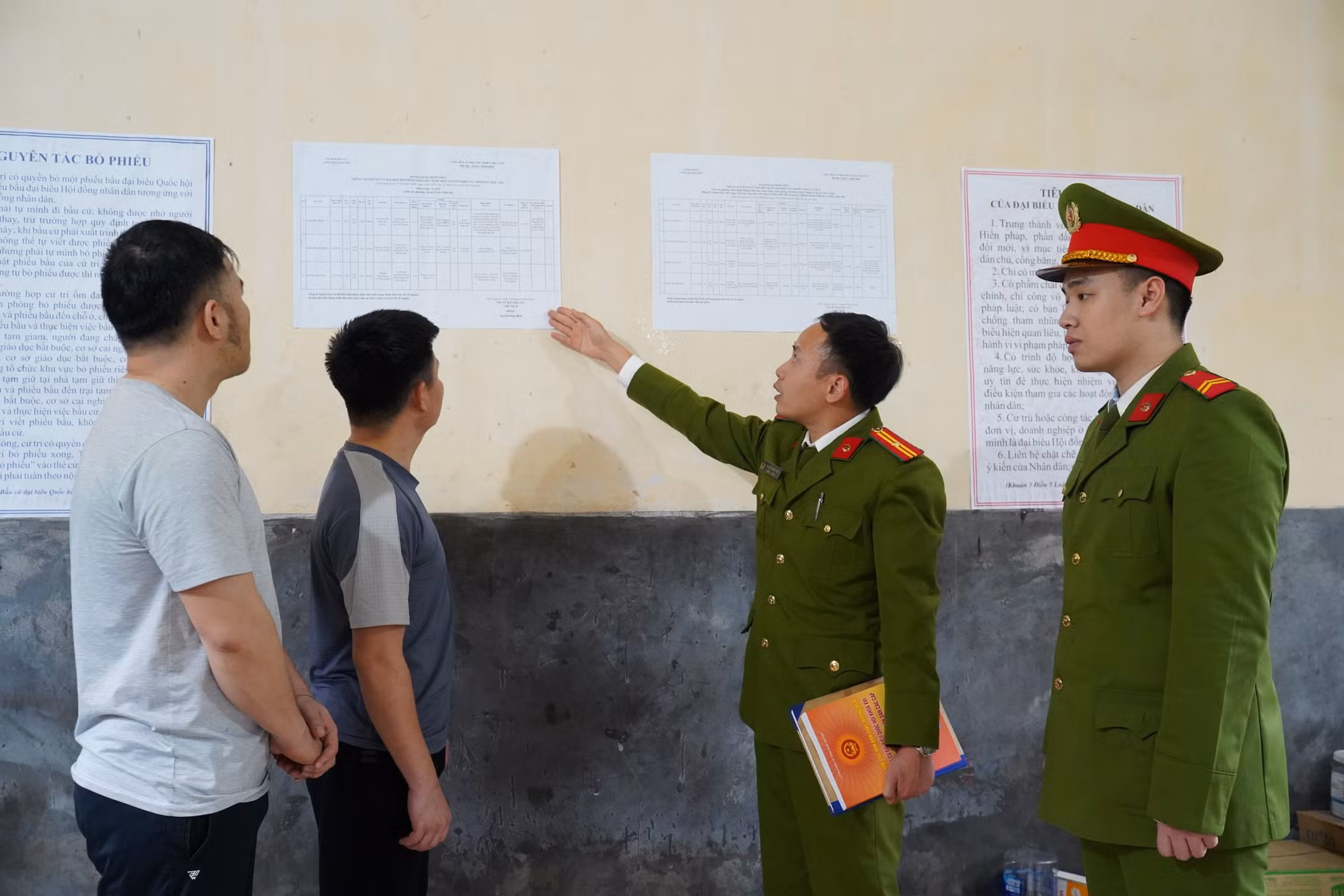Công an Thái Nguyên đảm bảo quyền bầu cử của người bị tạm giữ, tạm giam -0