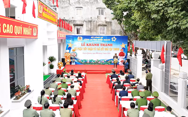 Khánh thành Bộ phận tiếp nhận và trả kết quả tập trung Công an tỉnh Tuyên Quang -0