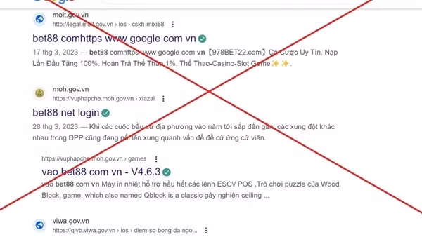 Hàng loạt website cơ quan nhà nước bị chèn link ẩn quảng cáo cờ bạc, cá độ trực tuyến