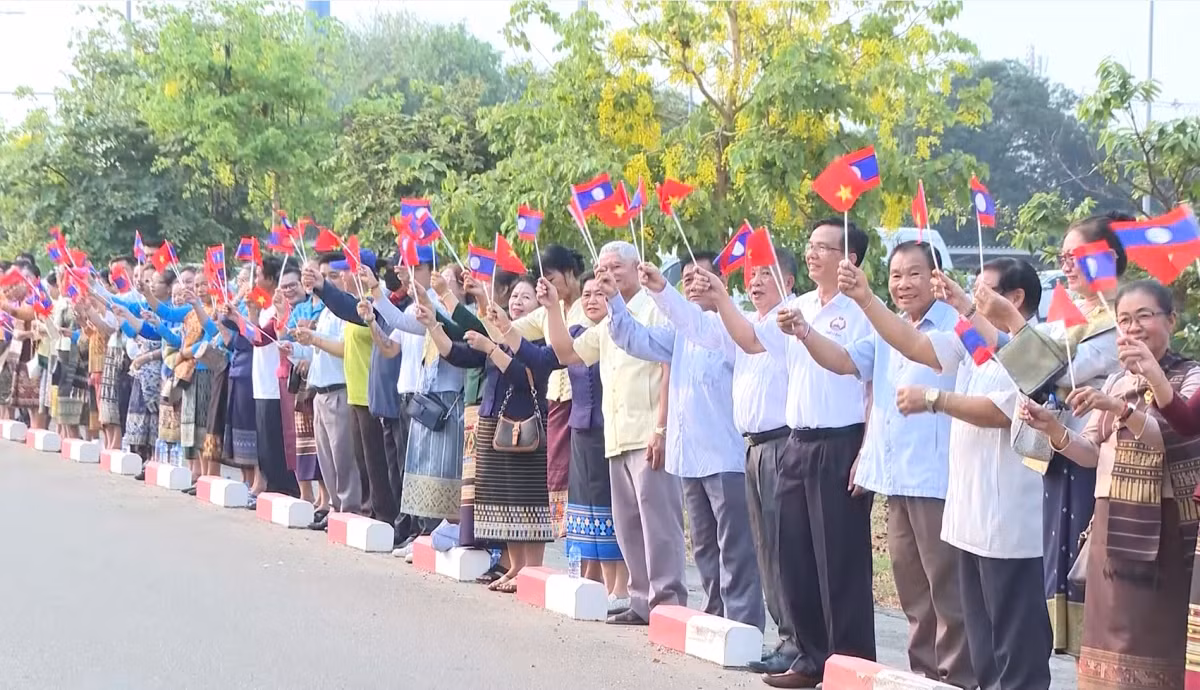 Lễ đón chính thức Chủ tịch nước Võ Văn Thưởng thăm hữu nghị Lào -0