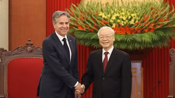 Tổng Bí thư Nguyễn Phú Trọng tiếp Bộ trưởng Ngoại giao Hoa Kỳ Antony Blinken