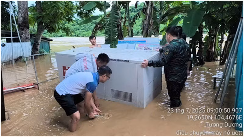 Viettel dùng máy bay không người lái phát sóng di động tại vùng lũ -0