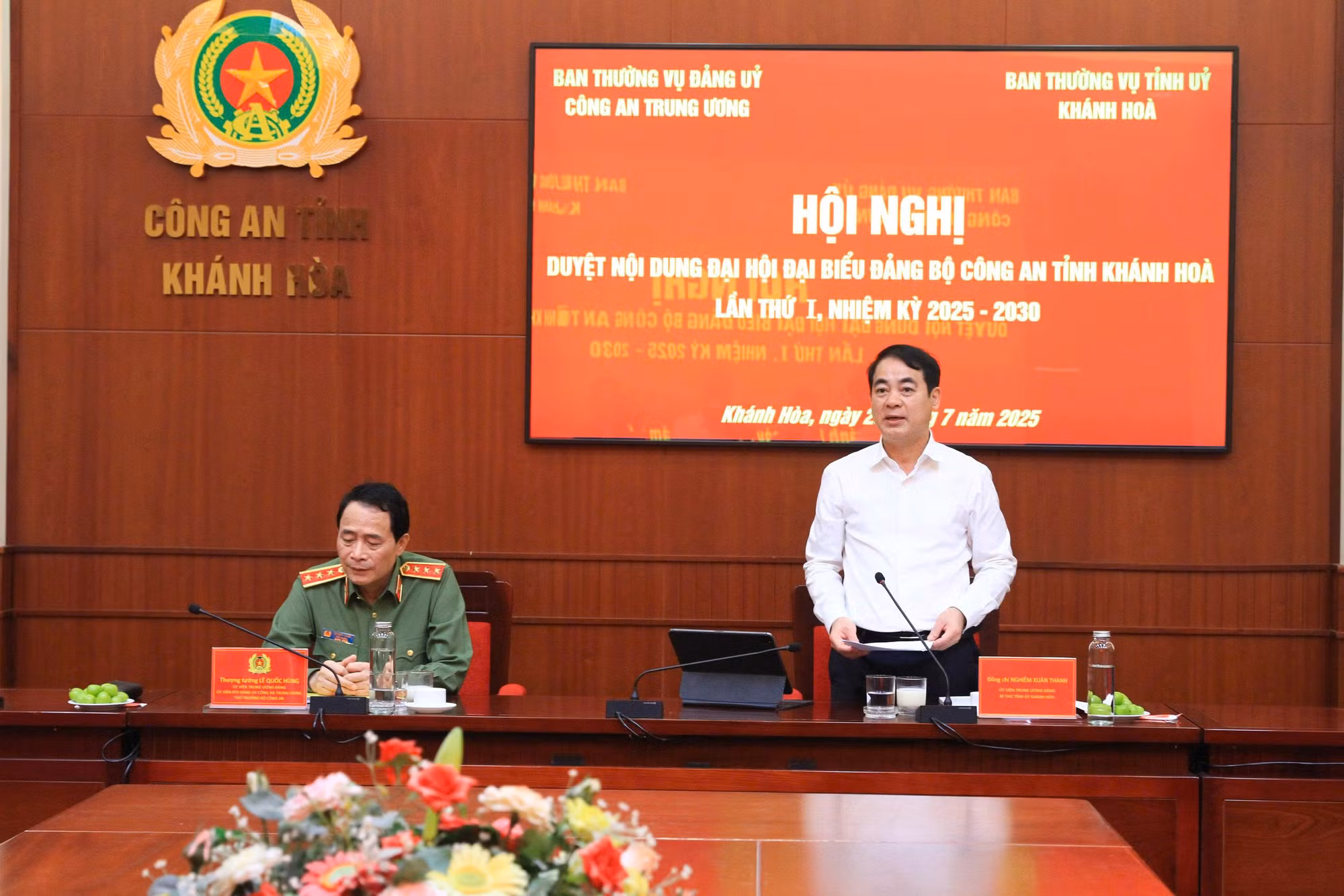 Đảng ủy Công an Trung ương và Tỉnh ủy Khánh Hòa kiểm tra công tác chuẩn bị Đại hội Đảng bộ Công an tỉnh nhiệm kỳ 2025–2030 -0