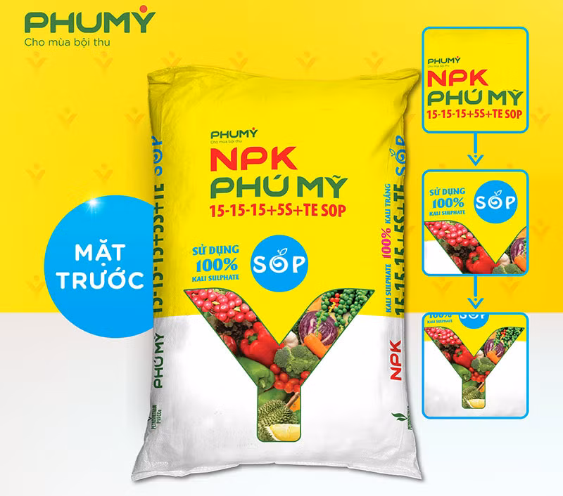 Phân bón Phú Mỹ chính thức ra mắt sản phẩm mới NPK PHÚ MỸ 15-15-15+5S+TE SOP sử dụng 100% Kali Sulphate -0