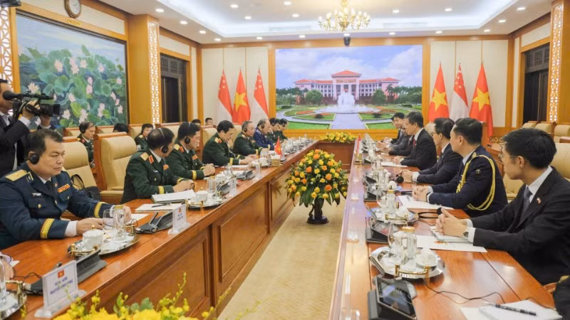 Đại tướng Phan Văn Giang chủ trì lễ đón Bộ trưởng Quốc phòng Singapore -0