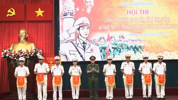 Công an Đắk Nông tổ chức Hội thi công tác nghiệp vụ cơ bản và xử lý tình huống ANTT trong lực lượng Công an xã