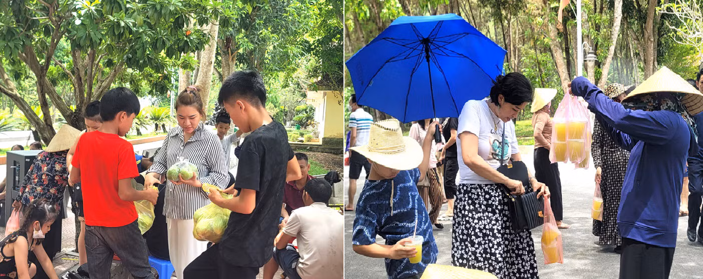 Tái diễn tình trạng người bán hàng rong níu, kéo du khách tại Ngã ba Đồng Lộc -0