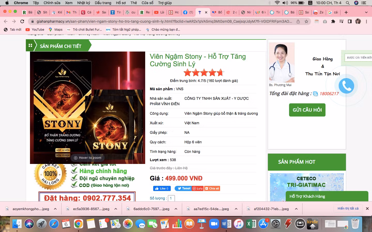 Dè chừng ma trận thực phẩm chức năng -0