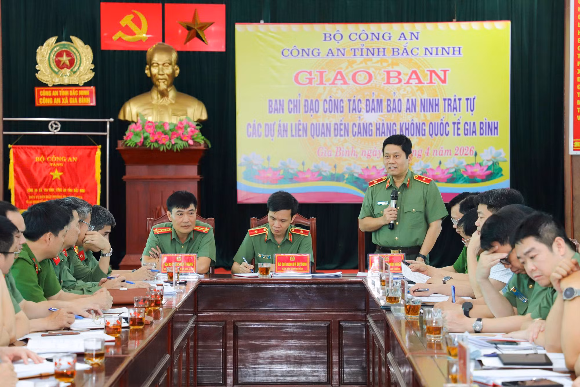 Giao ban thực công tác đảm bảo an ninh, trật tự xây dựng Cảng hàng không quốc tế Gia Bình -5