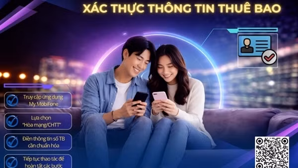 MobiFone hướng dẫn khách hàng xác thực thông tin thuê bao nhanh chóng, thuận tiện