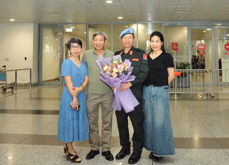 Niềm tự hào của sĩ quan Công an hoàn thành nhiệm vụ gìn giữ hoà bình trở về nước -2