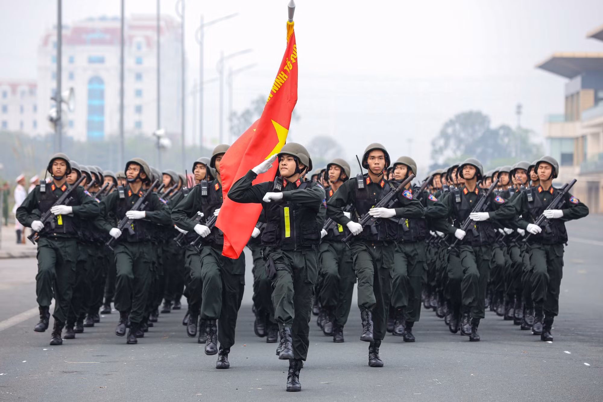 Huấn luyện nghiêm túc, thể hiện sức mạnh, tính chính quy, tinh nhuệ của lực lượng Cảnh sát cơ động -0