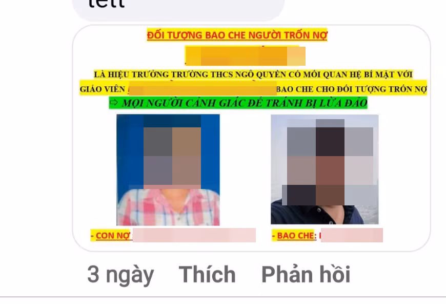 Giáo viên vay tiền… hiệu trưởng bị khủng bố -0