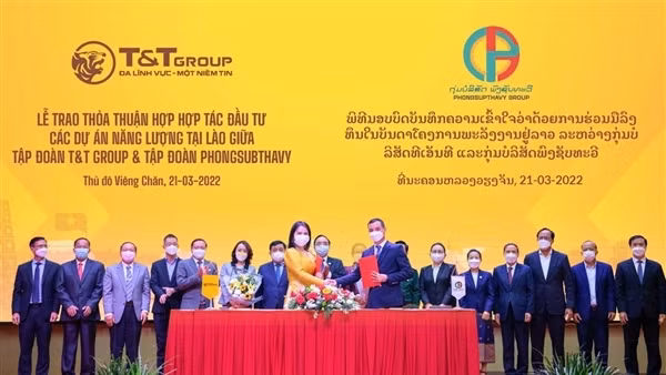 T&T Group hợp tác với tập đoàn hàng đầu của Lào, phát triển 2.500 MW điện tái tạo