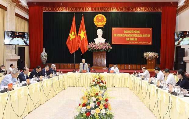 Tổng Bí thư Nguyễn Phú Trọng thăm, làm việc tại tỉnh Hòa Bình -0