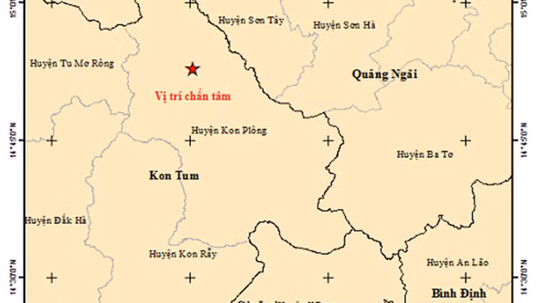 Kon Tum lại tiếp tục xảy ra 2 trận động đất