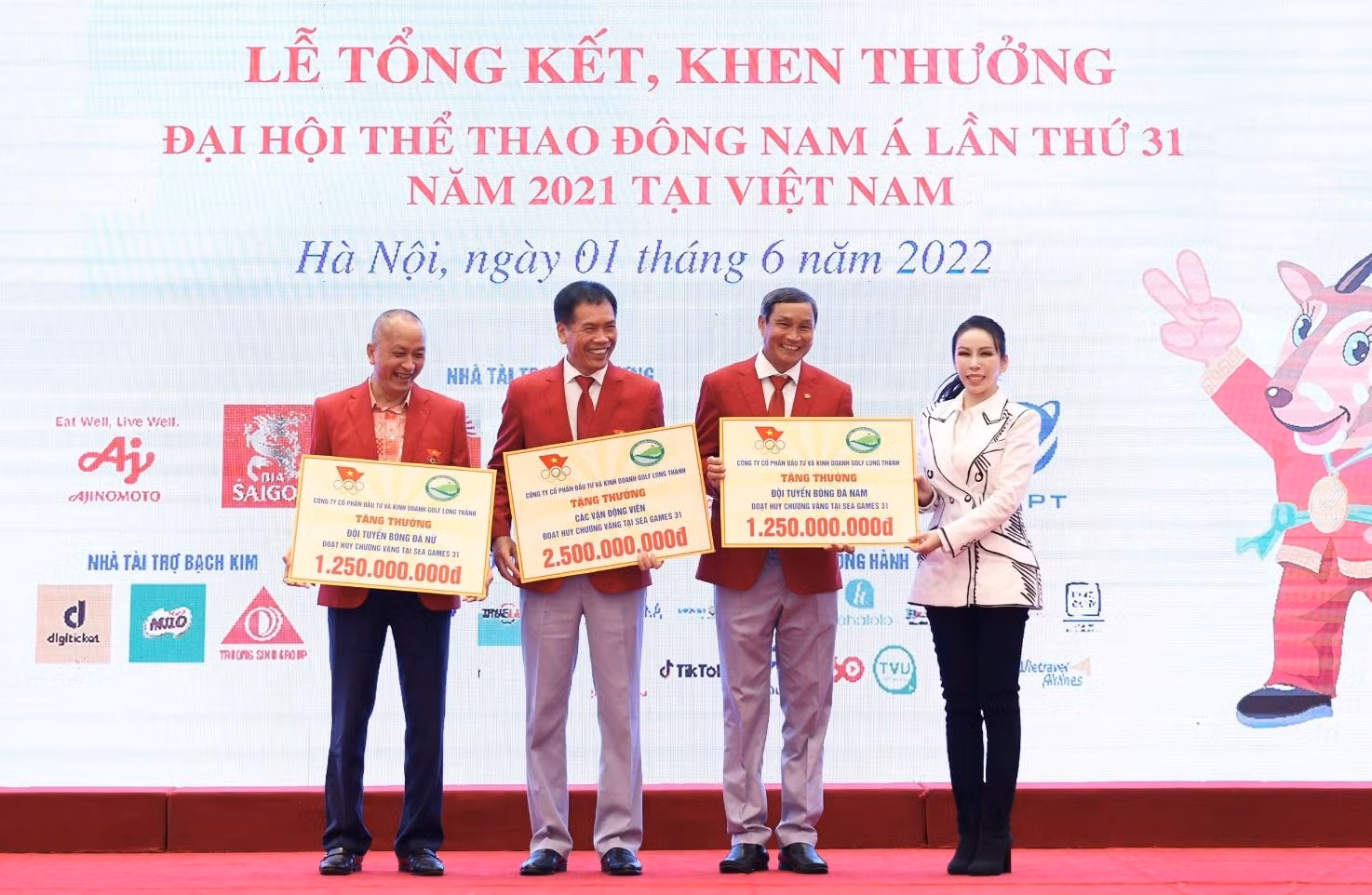 Golf Long Thành trao thưởng 5 tỷ đồng cho các vận động viên có thành tích xuất sắc tại SEA Games 31 -0