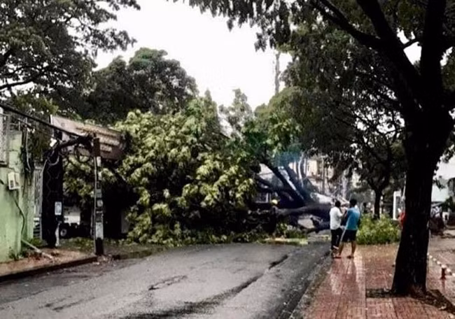 Mưa trắng trời nhiều giờ, hàng chục tuyến đường nước lênh láng như sông -1