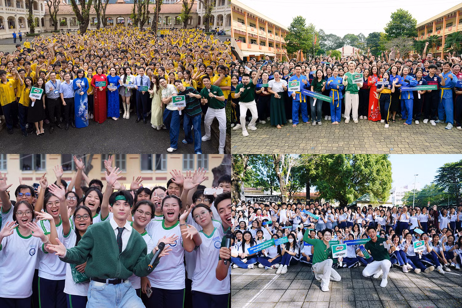 Sở GD&ĐT TP Hồ Chí Minh, Liên đoàn Vovinam Việt Nam, Nestlé MILO cùng dàn sao Việt tiếp sức học sinh trước kỷ lục đồng diễn Vovinam -0