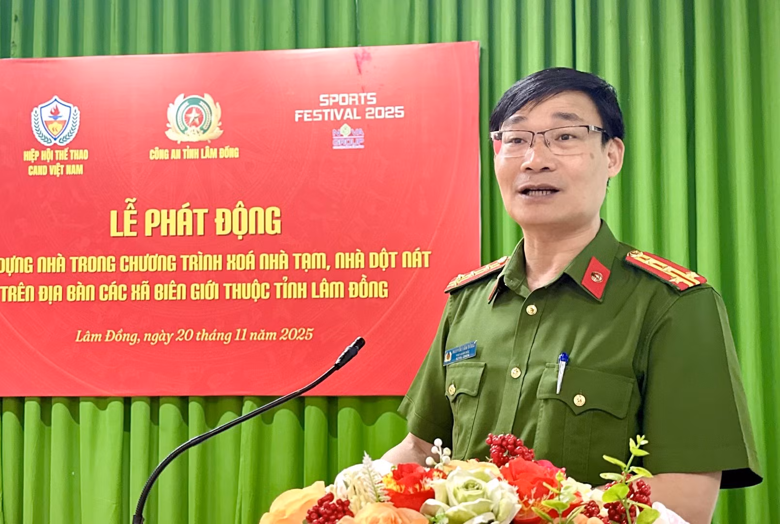 Hiệp hội Thể thao Công an nhân dân hỗ trợ xây dựng 14 nhà tạm, nhà dột nát tại Lâm Đồng -0