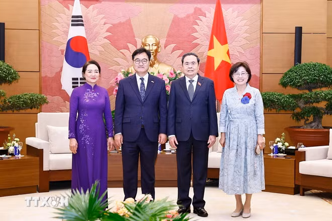 Chủ tịch Quốc hội Trần Thanh Mẫn hội đàm với Chủ tịch Quốc hội Hàn Quốc -0