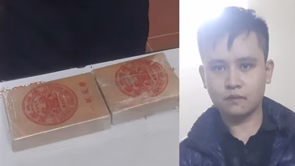“Ôm” 2 bánh heroin đi bán kiếm lời thì gặp Công an