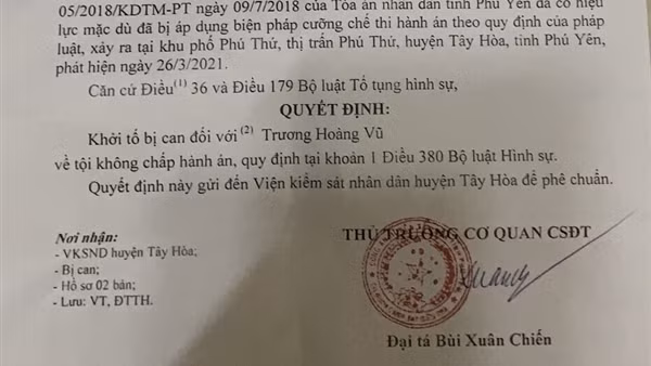 Khởi tố đối tượng không chấp hành bản án ảnh 2