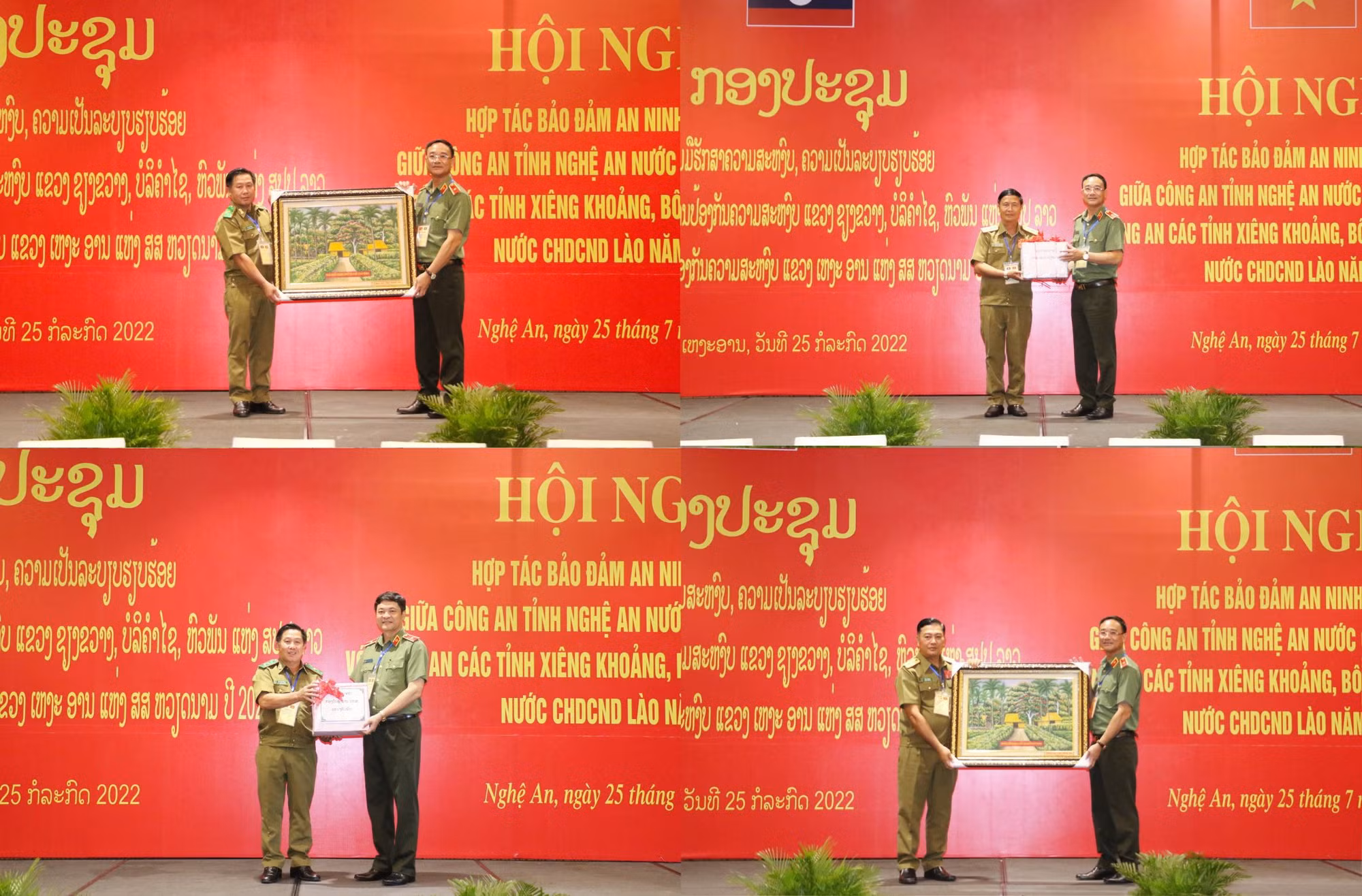 Hợp tác bảo đảm ANTT giữa Công an Nghệ An với Công an 3 tỉnh nước bạn Lào -0