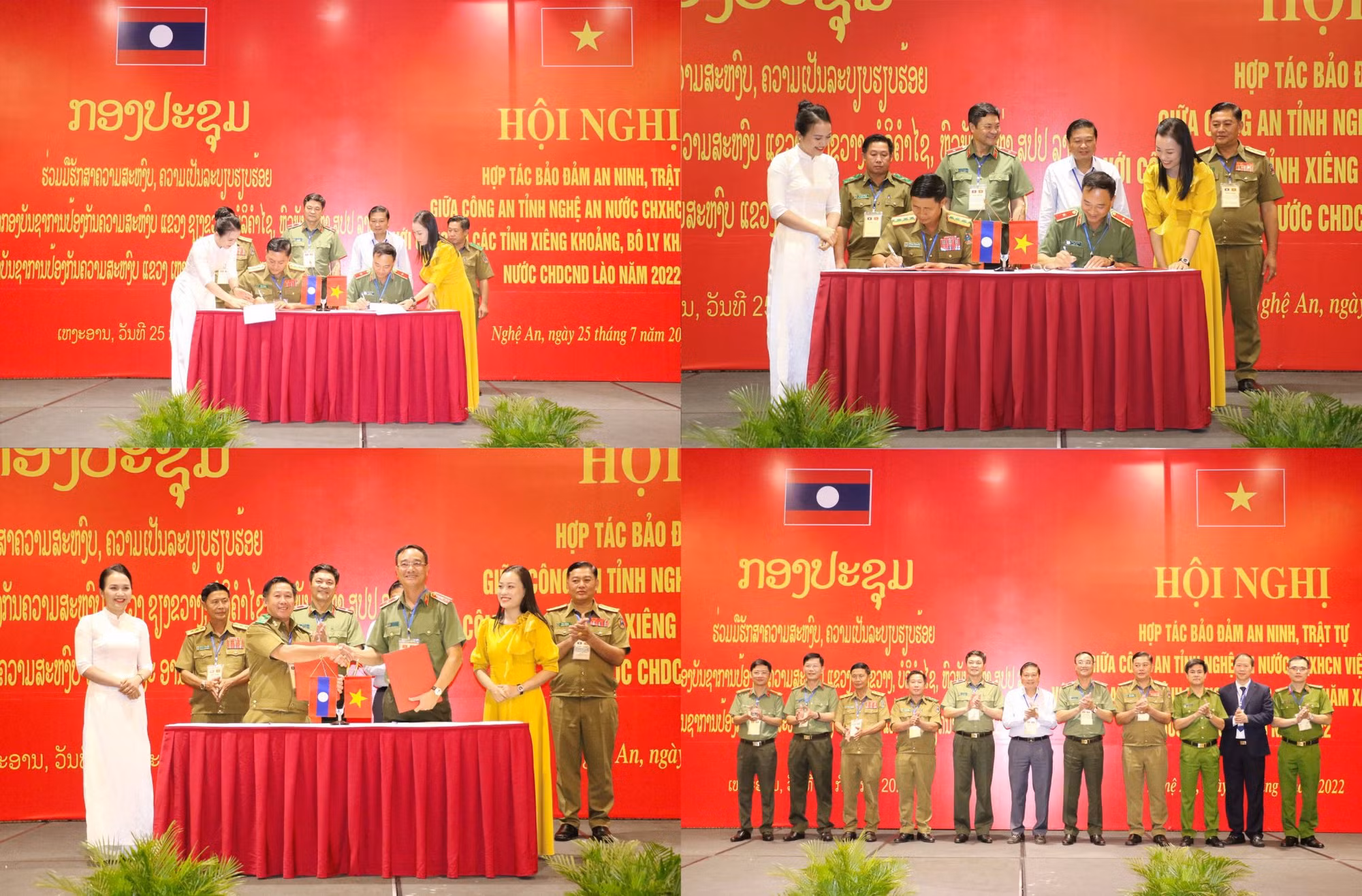 Hợp tác bảo đảm ANTT giữa Công an Nghệ An với Công an 3 tỉnh nước bạn Lào -0