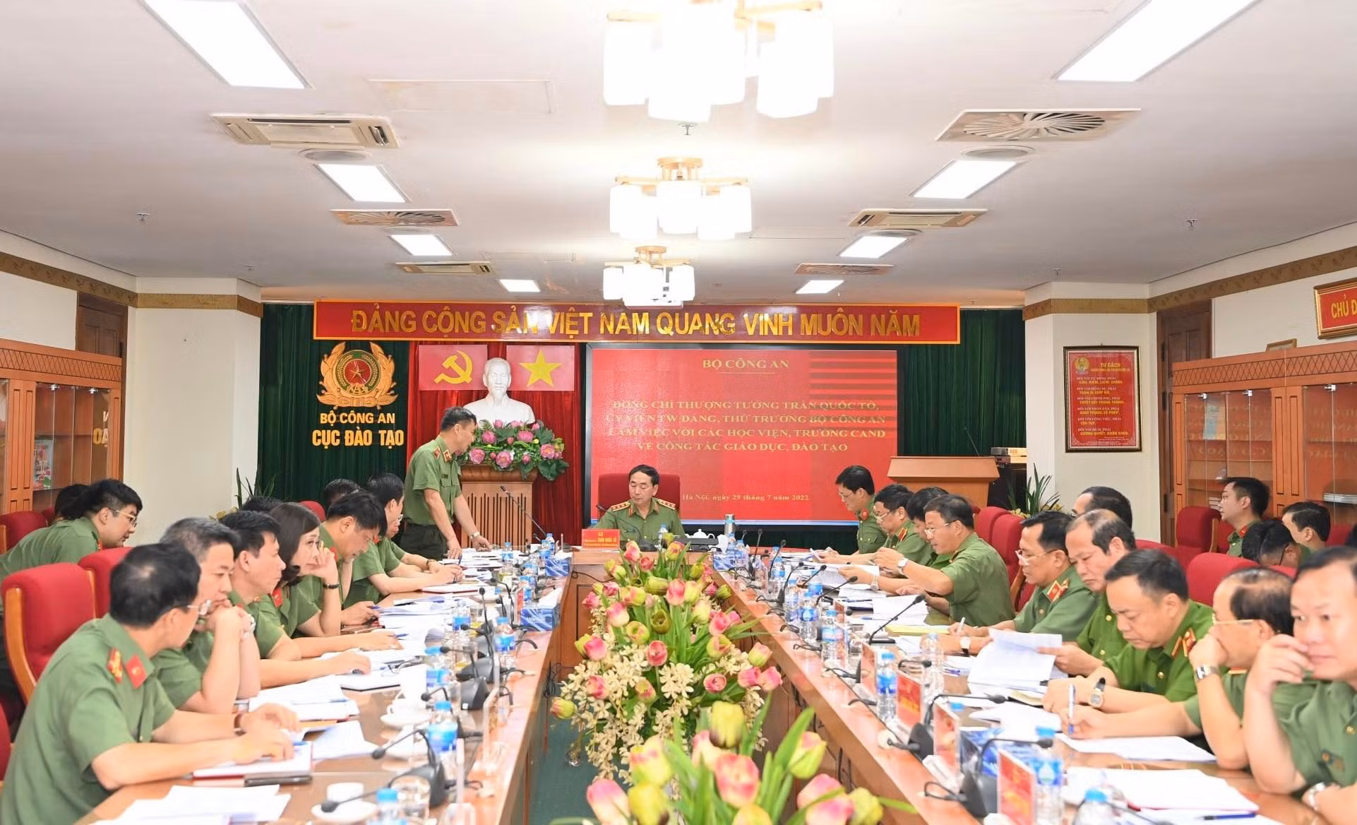 Thứ trưởng Trần Quốc Tỏ làm việc với các học viện, trường CAND về công tác giáo dục, đào tạo -0
