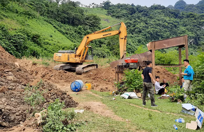 Phát hiện nhóm đối tượng khai thác vàng trái phép tại khu vực giáp ranh Cao Bằng - Bắc Kạn -0