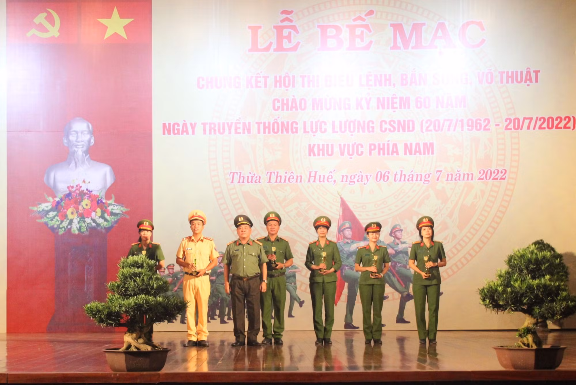 Bế mạc Chung kết Hội thi Điều lệnh, bắn súng, võ thuật CAND - Khu vực phía Nam năm 2022 -0