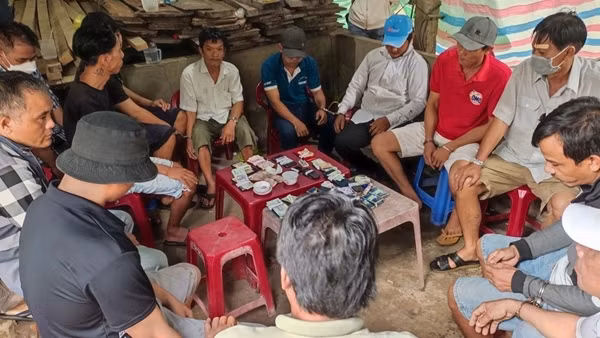 "Nhóm họp" trong chuồng lợn để chơi lắc tài xỉu ăn tiền
