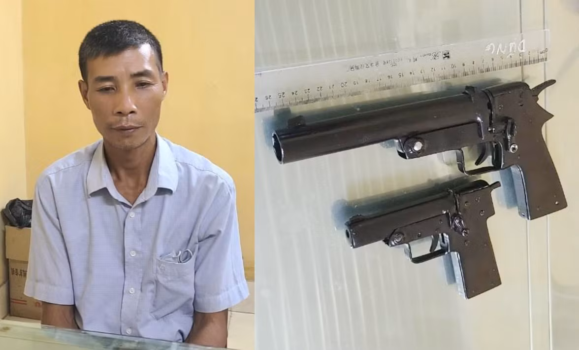 Chủ xưởng cơ khí chế tạo súng lục để kinh doanh -0