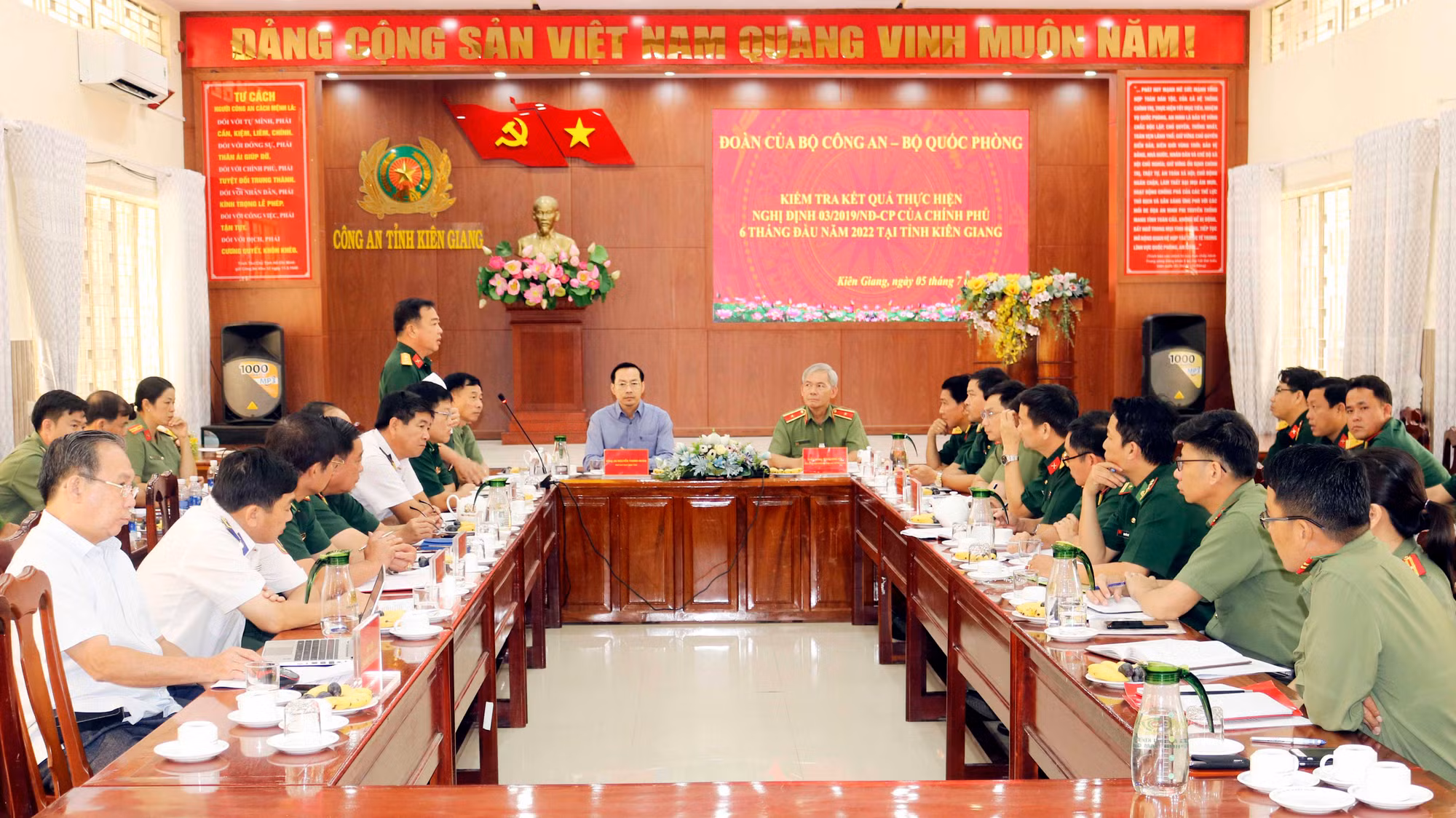 Kiểm tra công tác phối hợp giữa các lực lượng vũ trang trên địa bàn tỉnh Kiên Giang -0