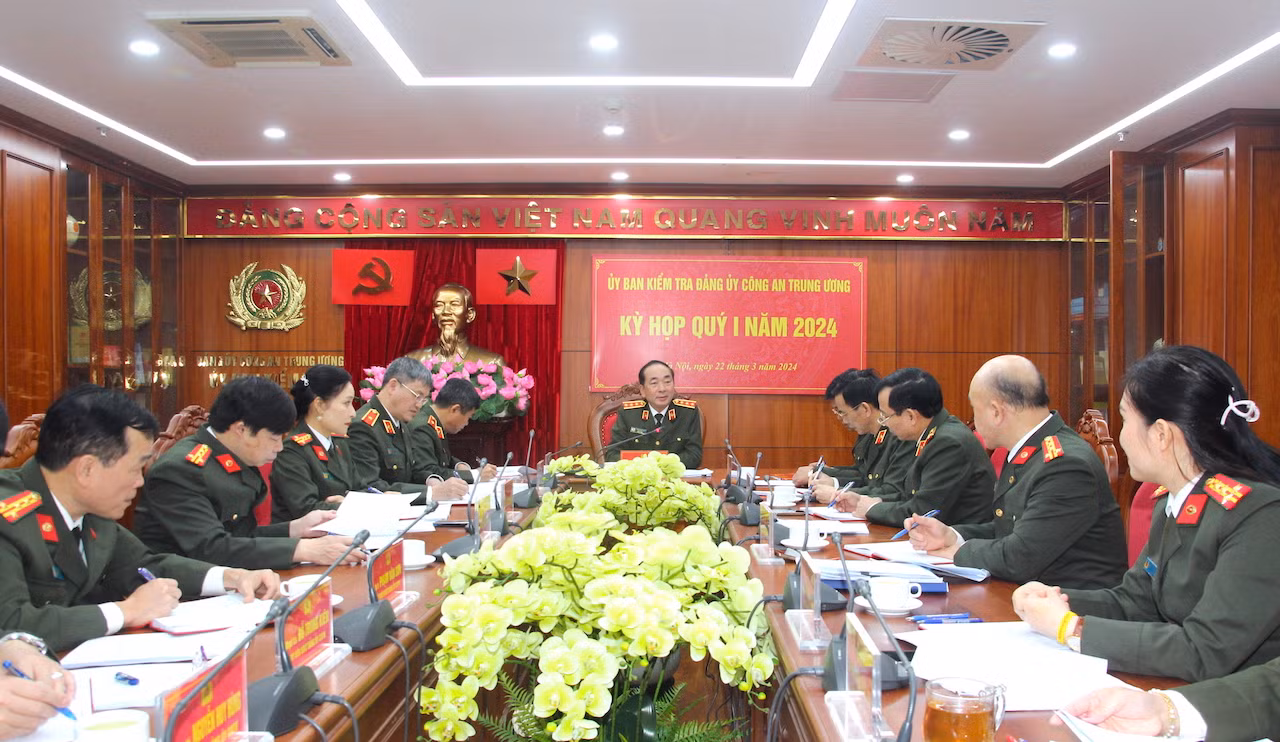 Thứ trưởng Trần Quốc Tỏ chủ trì Kỳ họp Quý I Uỷ ban Kiểm tra Đảng ủy Công an Trung ương -0