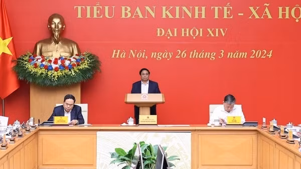 Thủ tướng Phạm Minh Chính chủ trì họp Tiểu ban Kinh tế-Xã hội Đại hội XIV của Đảng