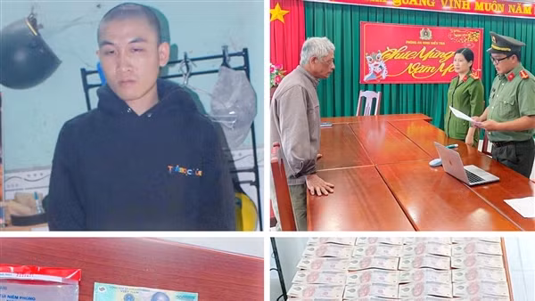 Con mua tiền giả để cha tiêu xài, cả hai đều bị bắt