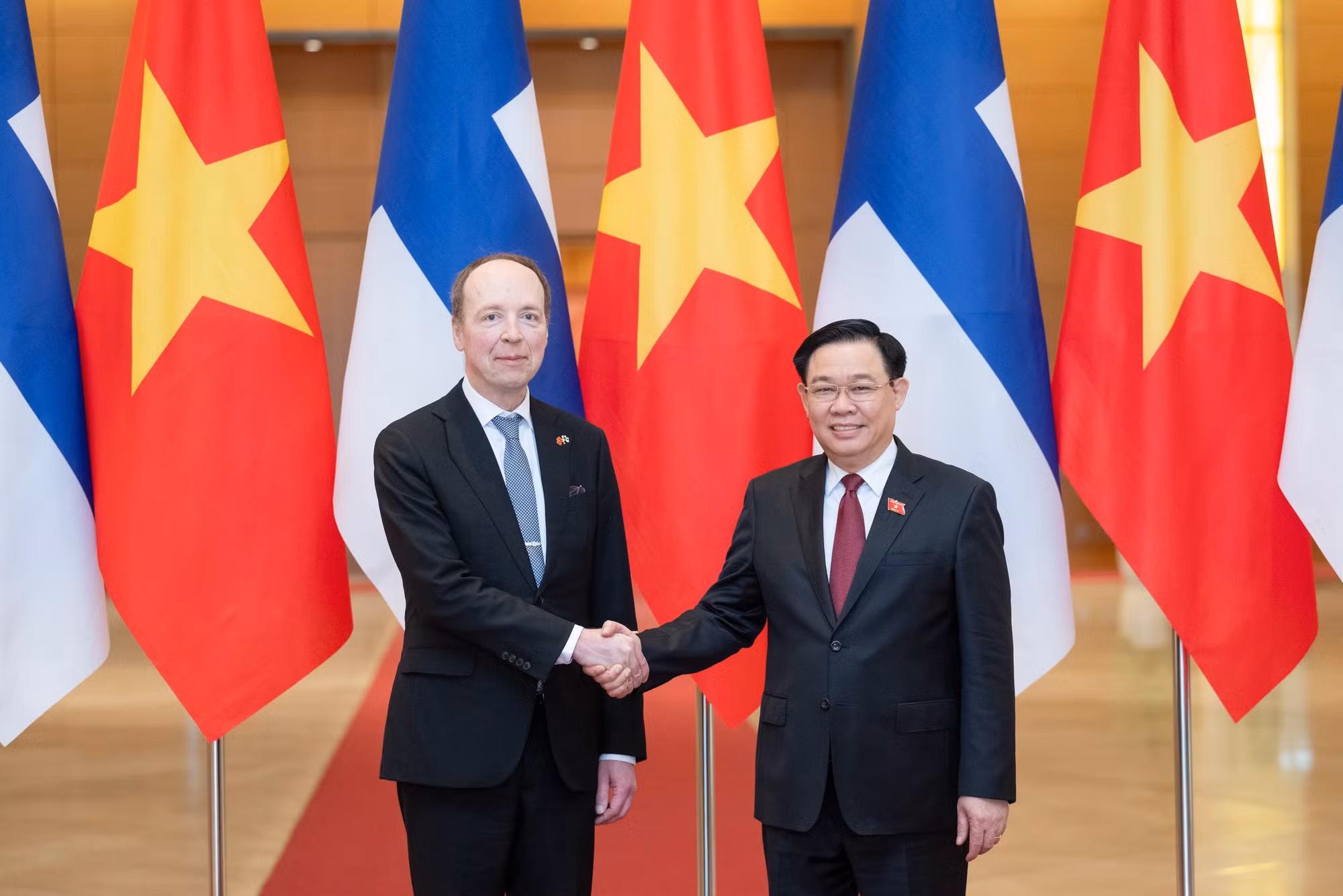 Chủ tịch Quốc hội Vương Đình Huệ đón, hội đàm với Chủ tịch Quốc hội Phần Lan Jussi Halla-aho -0