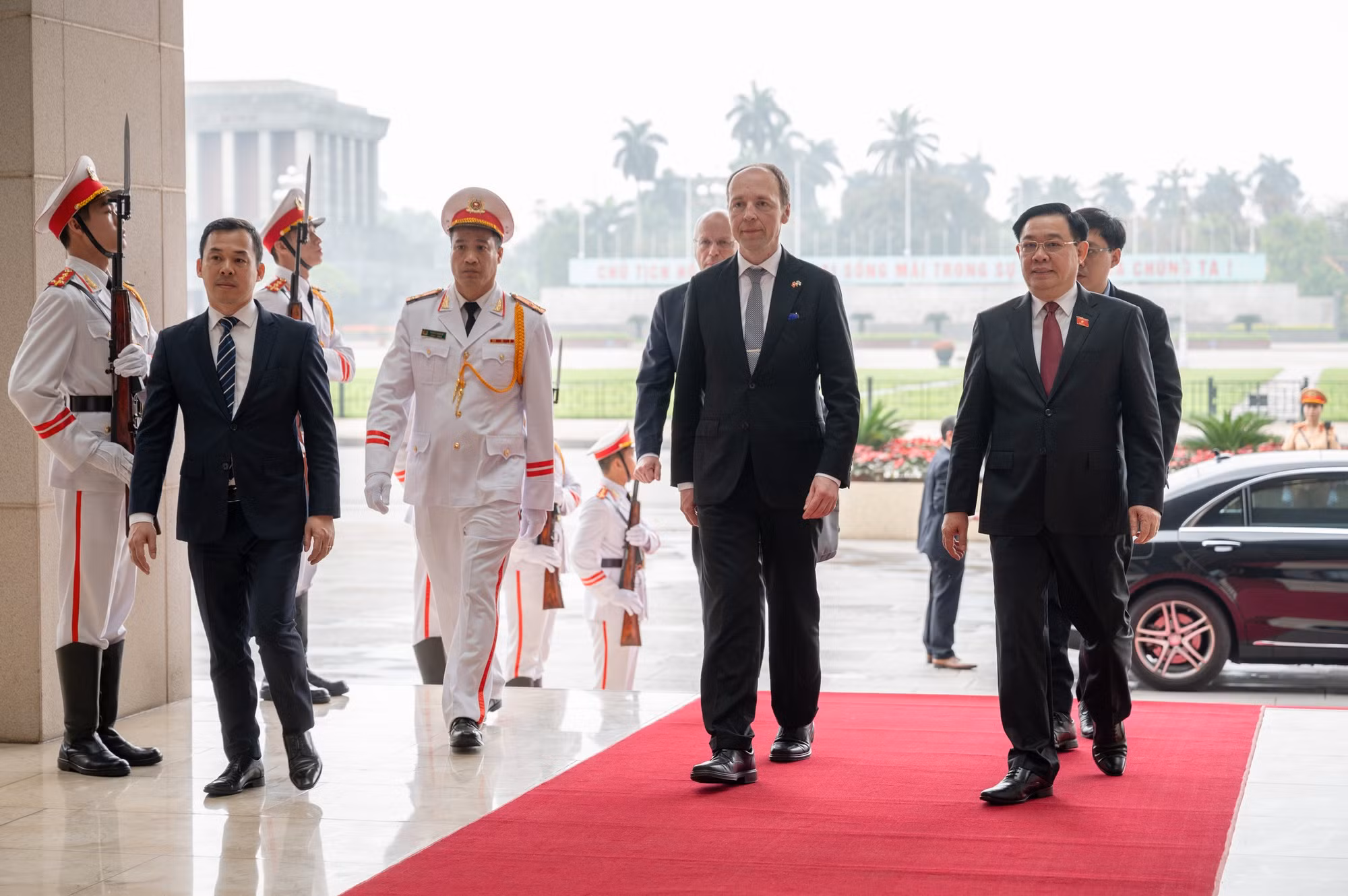 Chủ tịch Quốc hội Vương Đình Huệ đón, hội đàm với Chủ tịch Quốc hội Phần Lan Jussi Halla-aho -0