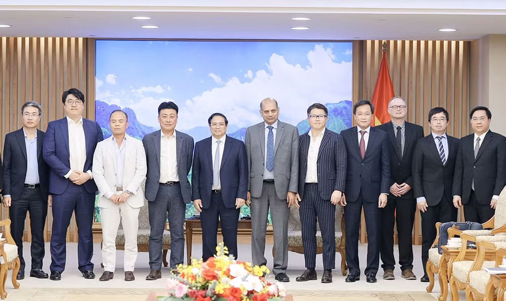 Thủ tướng Phạm Minh Chính tiếp lãnh đạo các tập đoàn về chíp bán dẫn của Hoa Kỳ và Hàn Quốc -0