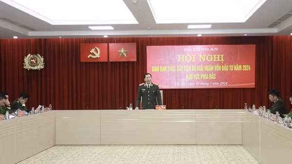 Đẩy nhanh tiến độ giải ngân vốn đầu tư năm 2024 đối với Công an các đơn vị, địa phương khu vực phía Bắc