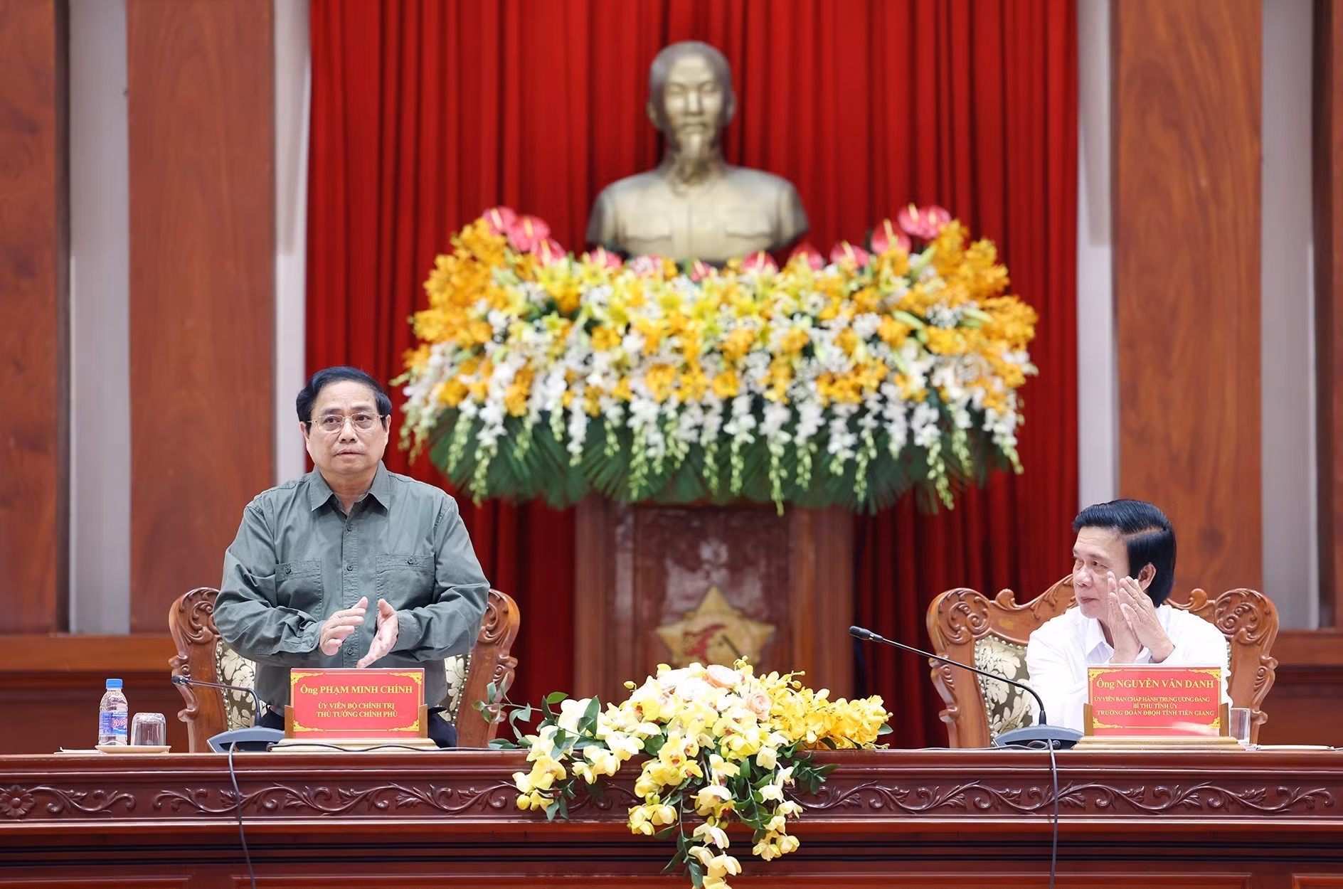 Thủ tướng Phạm Minh Chính làm việc với Ban Thường vụ Tỉnh ủy Tiền Giang -0